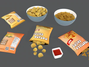 LowpolyChipsPack Modello 3D