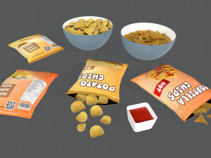 LowpolyChipsPack 3D Model
