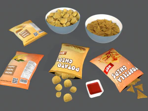 LowpolyChipsPack 3D Model