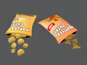LowpolyChipsPack 3D Model
