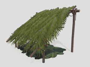 Lowpoly Castaway Shelter 3D 模型