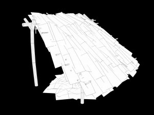 Lowpoly Castaway Shelter 3D Model