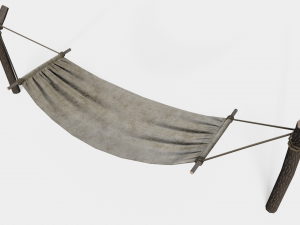 Lowpoly Hammock 3D मॉडल