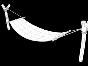Lowpoly Hammock 3D मॉडल