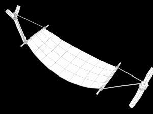 Lowpoly Hammock 3D मॉडल