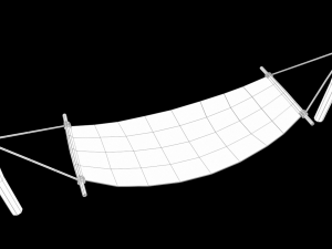 Lowpoly Hammock 3D मॉडल