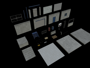 Lowpoly FPS Modular Map Kit 3D Model