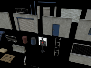 Lowpoly FPS Modular Map Kit 3D Model