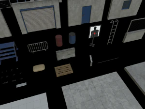 Lowpoly FPS Modular Map Kit 3D Model