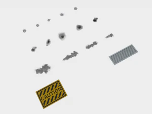 Lowpoly FPS Modular Map Kit 3D Model
