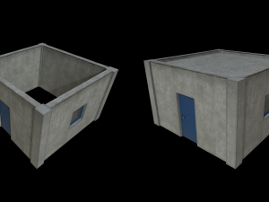Lowpoly FPS Modular Map Kit 3D Model