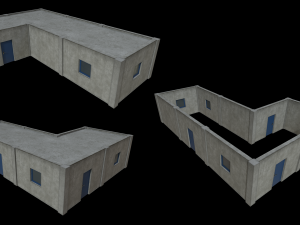 Lowpoly FPS Modular Map Kit 3D Model