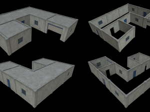 Lowpoly FPS Modular Map Kit 3D Model