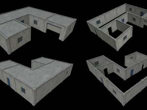 Lowpoly FPS Modular Map Kit 3D Model