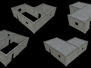Lowpoly FPS Modular Map Kit 3D Model
