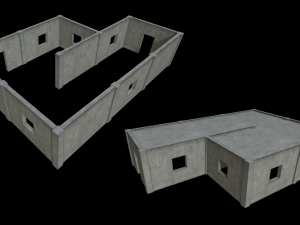 Lowpoly FPS Modular Map Kit 3D Model