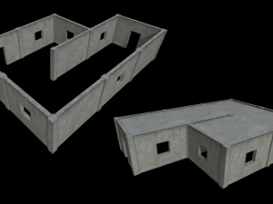 Lowpoly FPS Modular Map Kit 3D Model