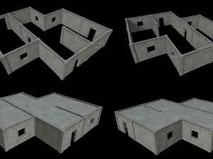 Lowpoly FPS Modular Map Kit 3D Model