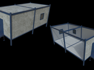 Lowpoly FPS Modular Map Kit 3D Model