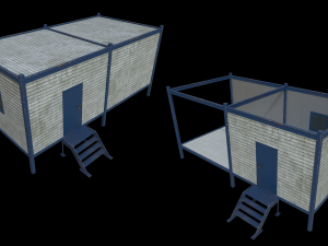 Lowpoly FPS Modular Map Kit 3D Model