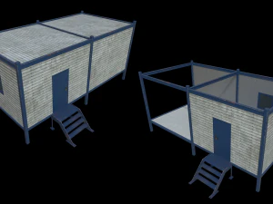 Lowpoly FPS Modular Map Kit 3D Model