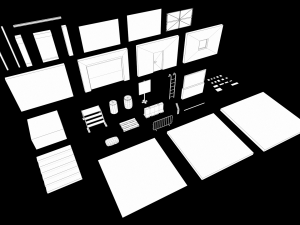 Lowpoly FPS Modular Map Kit 3D Model