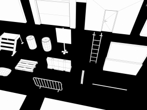 Lowpoly FPS Modular Map Kit 3D Model