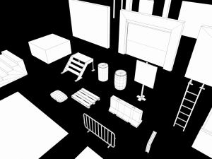 Lowpoly FPS Modular Map Kit 3D Model