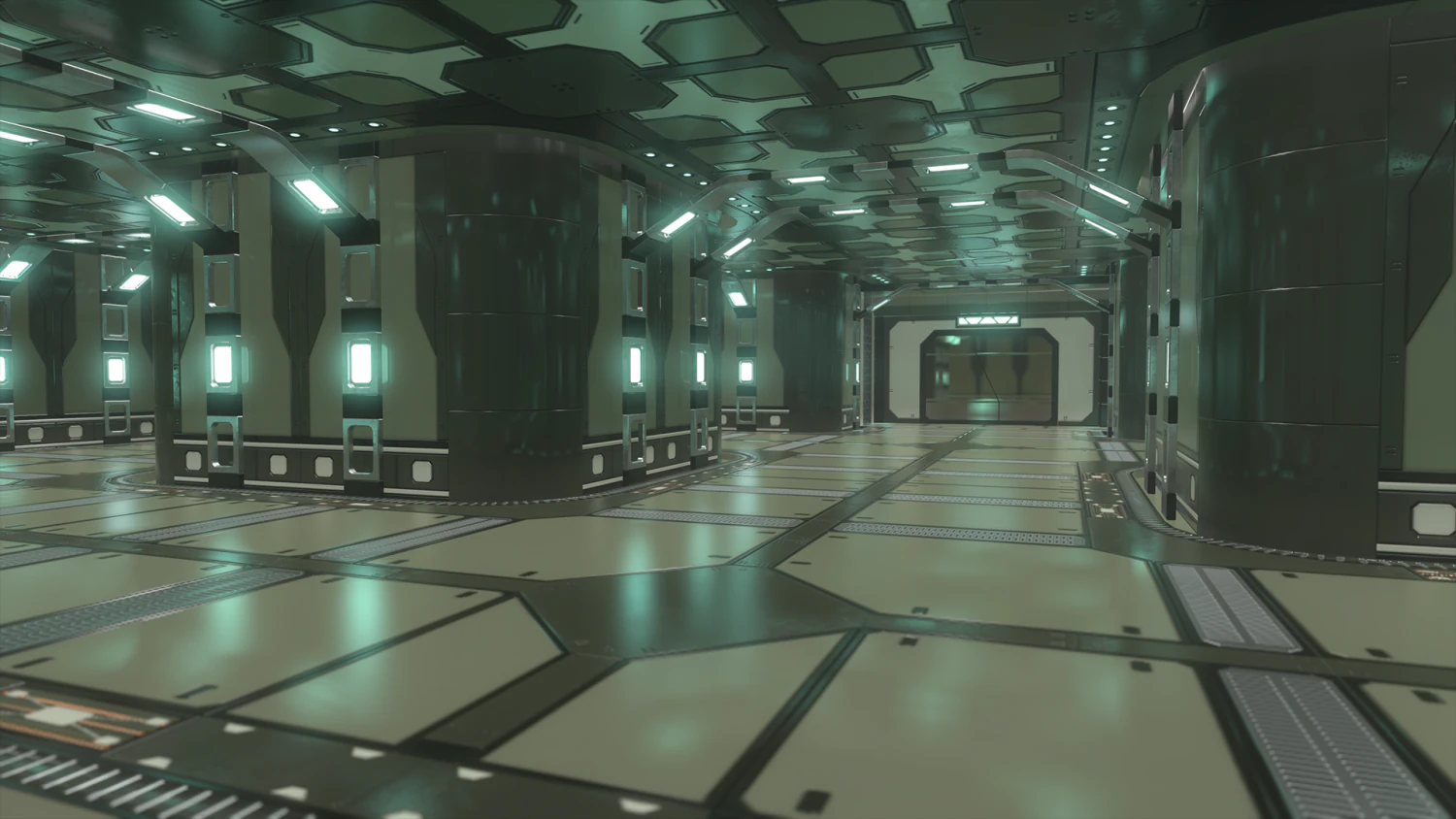 Lowpoly Scifi Modular Corridor V2 3D Model .c4d .max .obj .3ds .fbx .stl .blend 