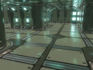 Lowpoly Scifi Modular Corridor V2 3D Model