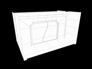 Lowpoly Scifi Modular Corridor V2 3D Model