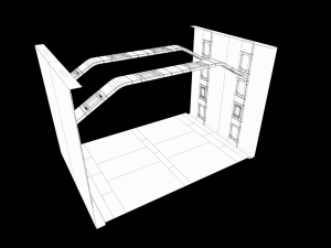 Lowpoly Scifi Modular Corridor V2 3D Model
