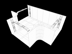 Lowpoly Scifi Modular Corridor V2 3D Model