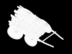 LowPoly Wooden Cart 3D Model