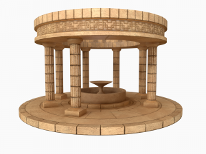 Lowpoly Ancient Temples Collection With Interior Model 3D