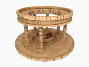 Lowpoly Ancient Temples Collection With Interior Model 3D