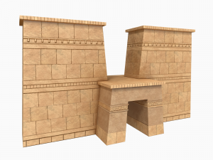 Lowpoly Ancient Temples Collection With Interior Model 3D