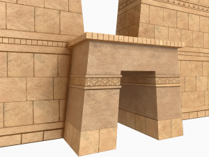 Lowpoly Ancient Temples Collection With Interior Model 3D