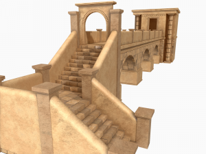 Lowpoly Ancient Temples Collection With Interior Model 3D