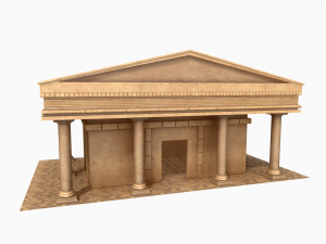 Lowpoly Ancient Temples Collection With Interior Model 3D