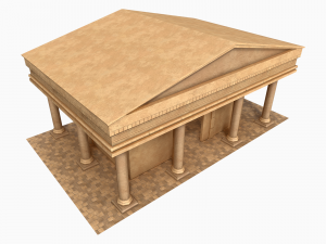 Lowpoly Ancient Temples Collection With Interior Model 3D