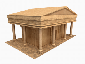 Lowpoly Ancient Temples Collection With Interior Model 3D