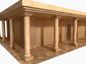 Lowpoly Ancient Temples Collection With Interior Model 3D