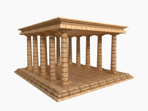Lowpoly Ancient Temples Collection With Interior Model 3D