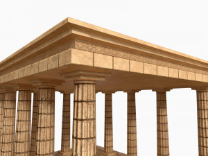 Lowpoly Ancient Temples Collection With Interior Model 3D