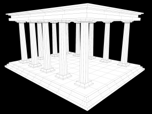 Lowpoly Ancient Temples Collection With Interior Model 3D