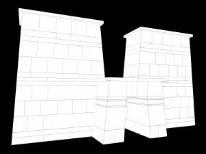Lowpoly Ancient Temples Collection With Interior Model 3D