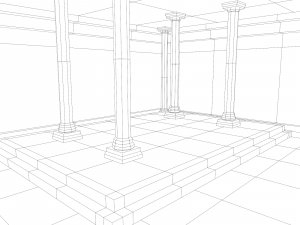 Lowpoly Ancient Temples Collection With Interior Model 3D