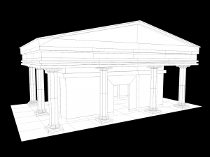 Lowpoly Ancient Temples Collection With Interior Model 3D