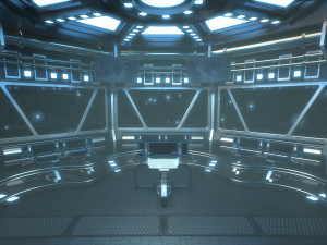 Lowpoly Scifi Control Room 3D Model